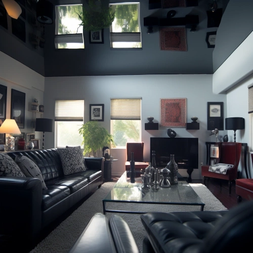 Черный глянцевый потолок