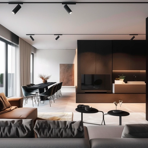 Чёрный погружной трековый шинопровод