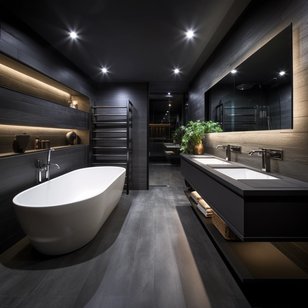 Черный матовый потолок