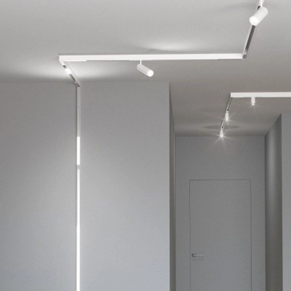 Белый магнитный трековый шинопровод