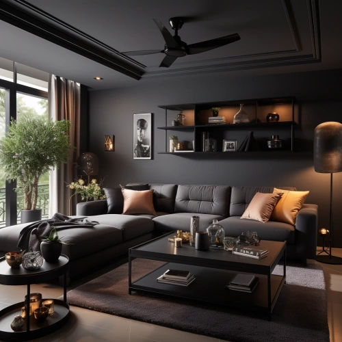 Черный матовый потолок