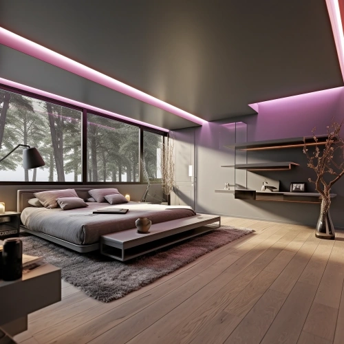 Серый парящий потолок